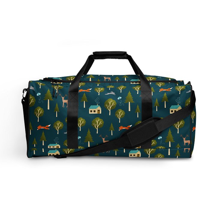 Cozy Cabin and Forest Animals Duffel Bag product image (1)