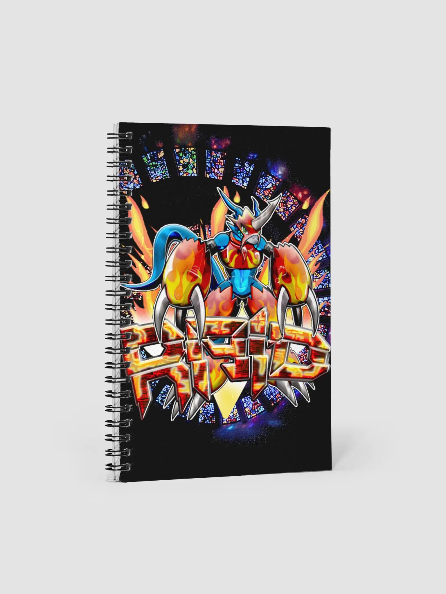 Flamedra Raid Grid Spiral Notebook product image (1)