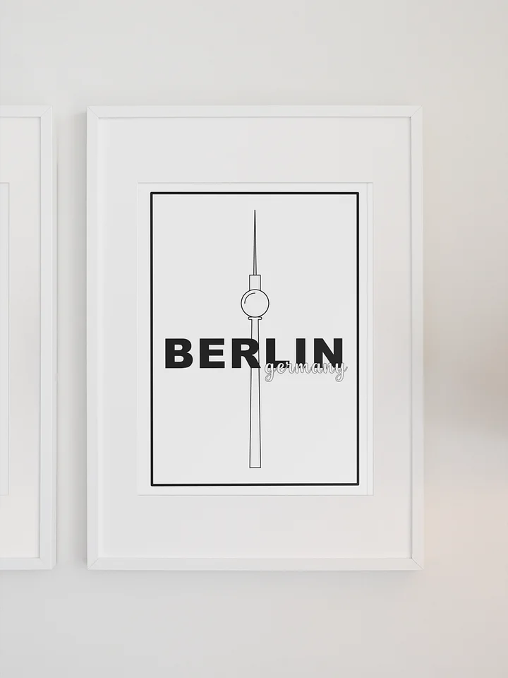 Berlin TV Tower Minimalist Poster, Iconic German Landmark Art, Black and White City Line Drawing, Urban Chic Wall Decor, Travel Gift product image (1)