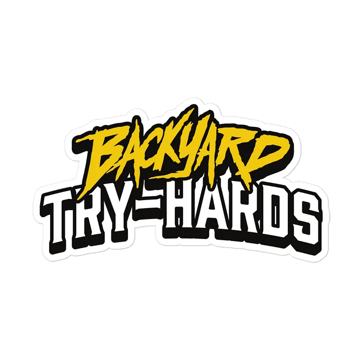 BACKYARD TRY-HARDS Logo Kiss Cut Sticker product image (1)