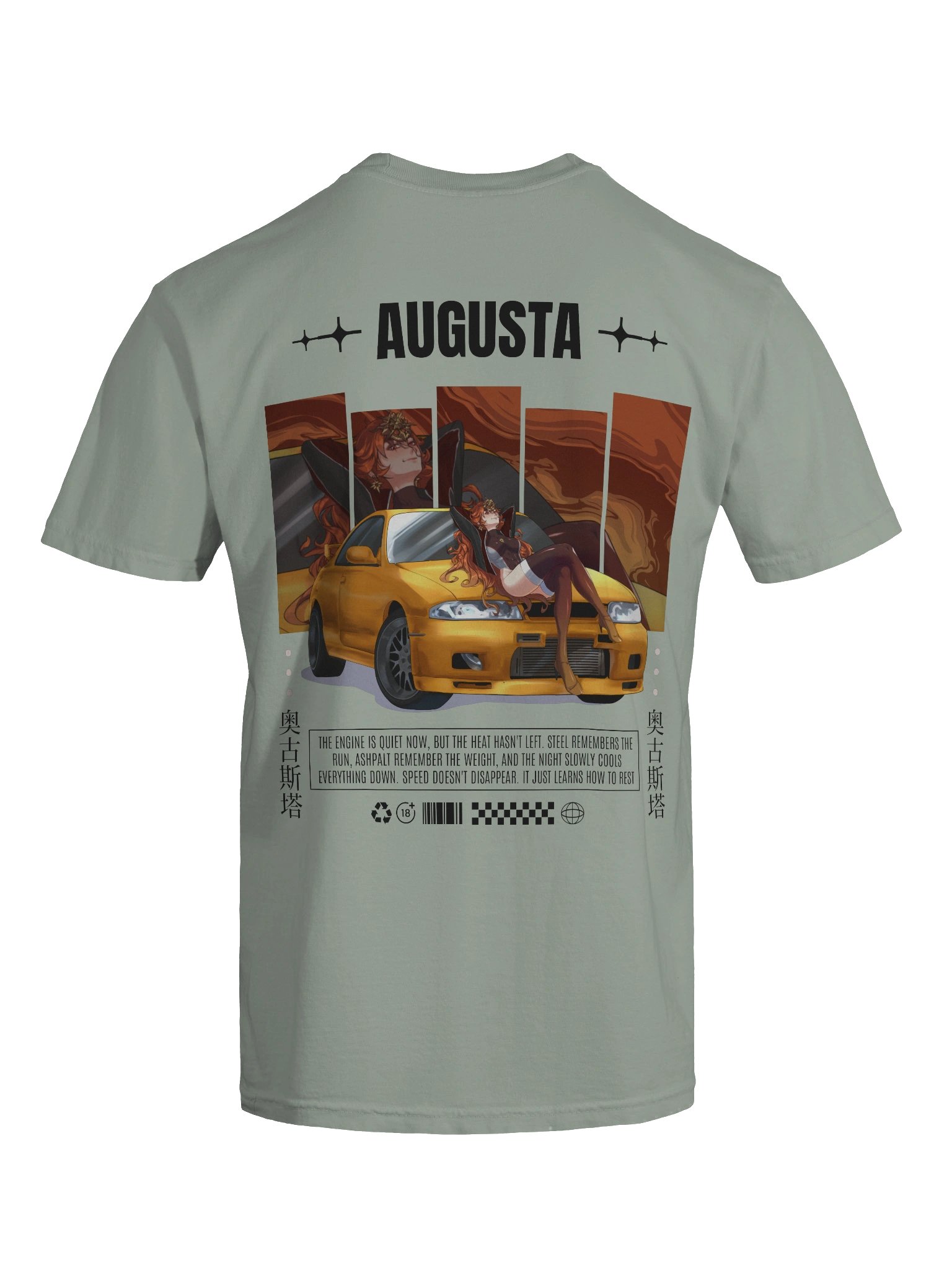 Augusta JDM T-Shirt (Light Colors) | WuWa Anime Streetwear product image (9)