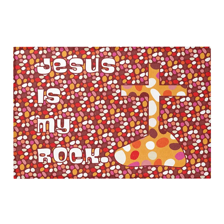 Jesus Is My Rock — Colorful Faith Area Rug product image (1)