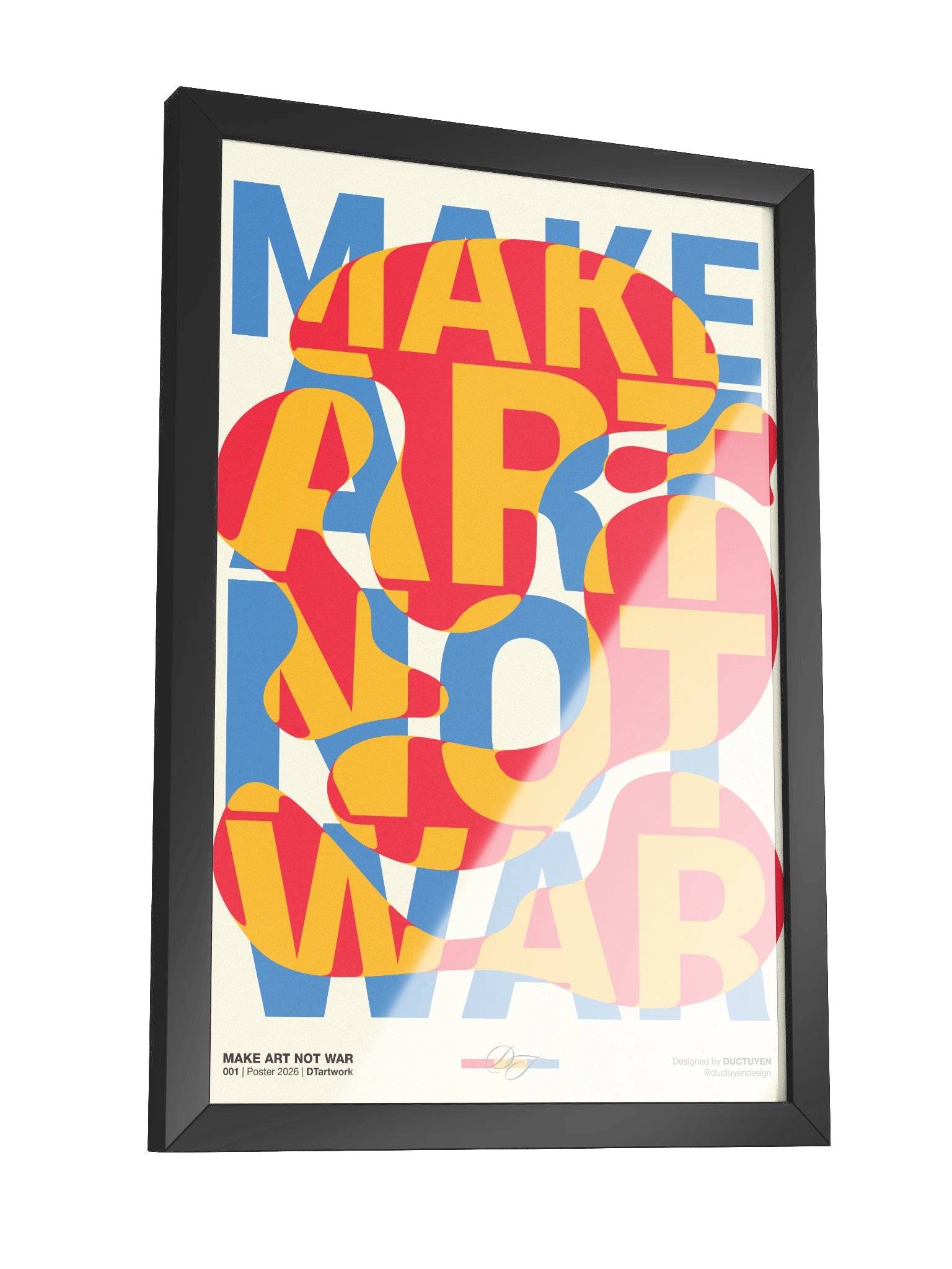 "MAKE ART NOT WAR" Typography Framed Poster product image (8)