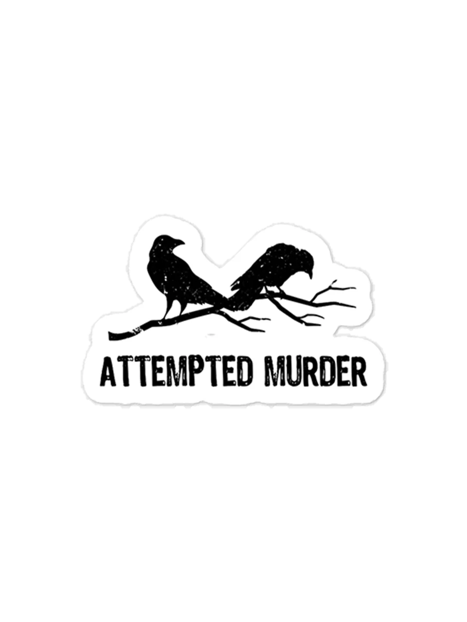 Attempted Murder Crow Sticker product image (1)