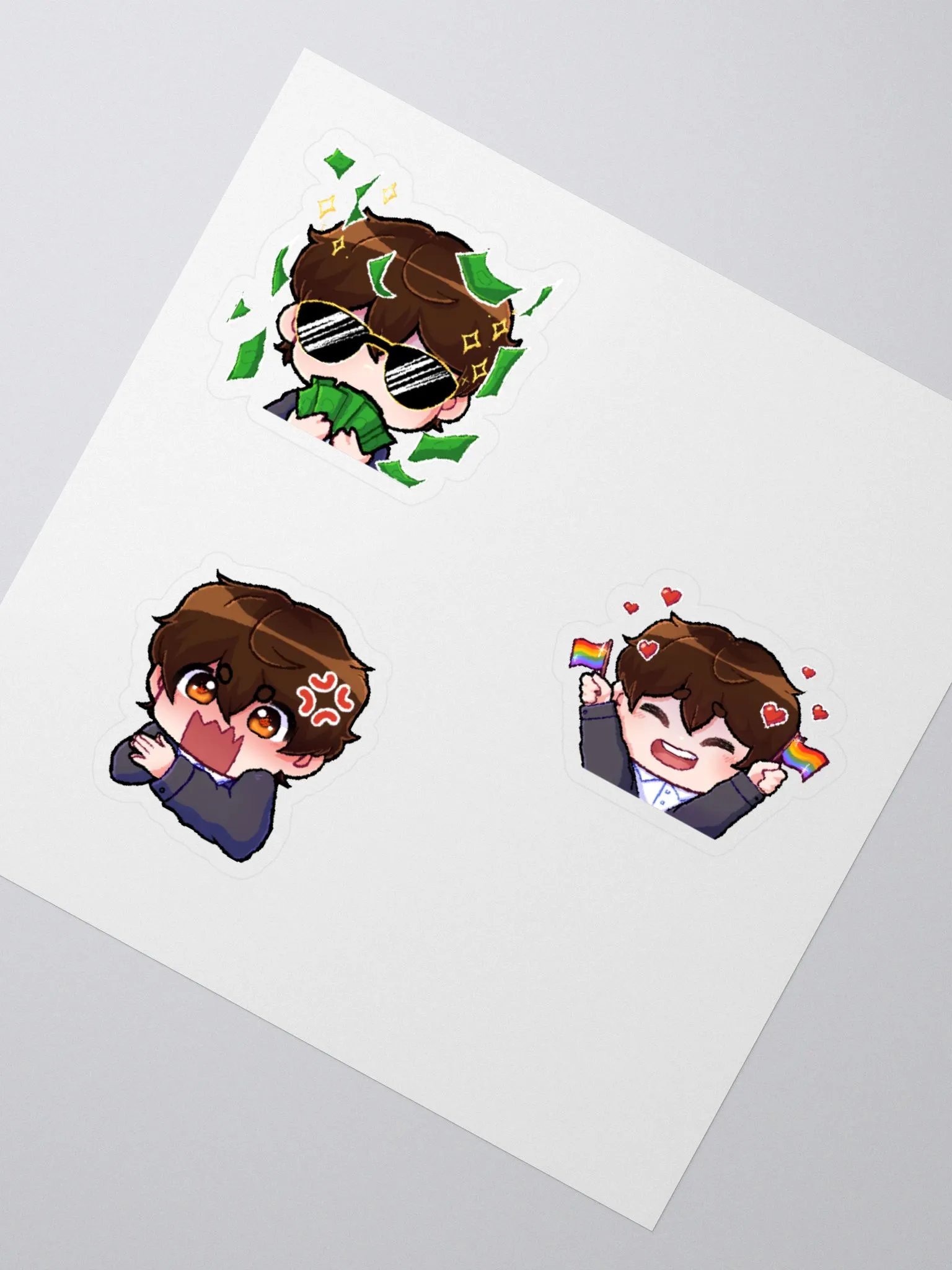 BK Twitch Emote Kiss Cut Stickers product image (2)