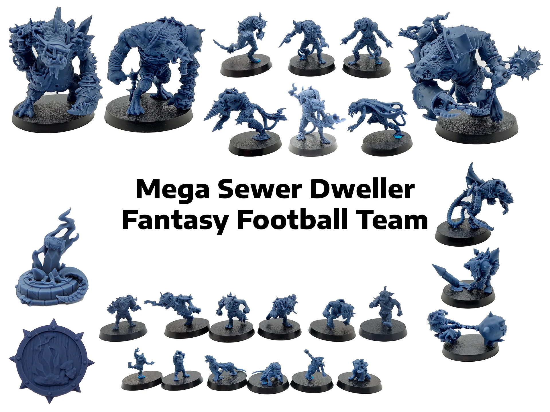 Mega Sewer Dweller Fantasy Football Team - Brutefun Miniatures product image (1)