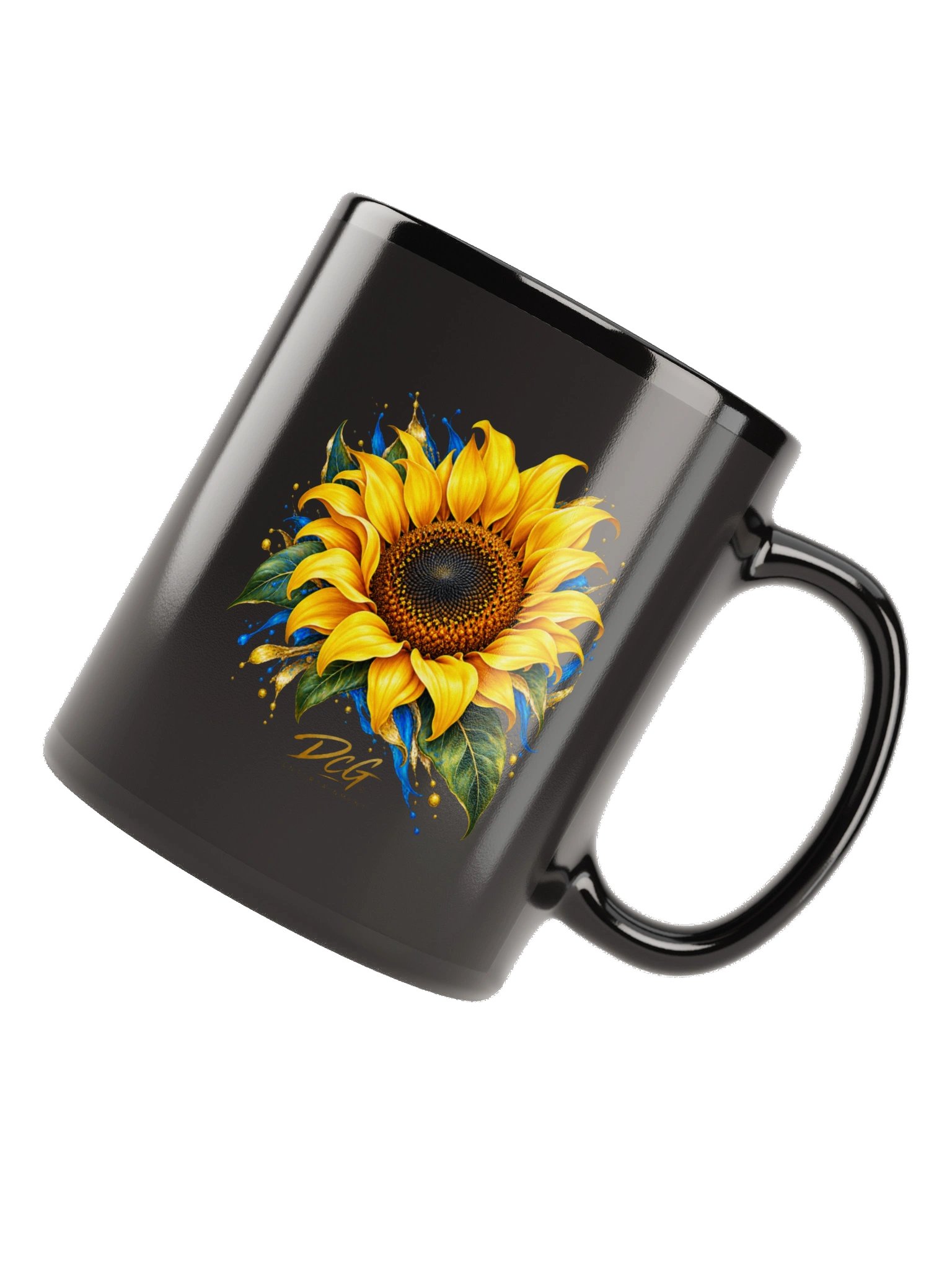DCG Sunflower Spirit Black Coffee Mug – 11 & 15 oz product image (6)