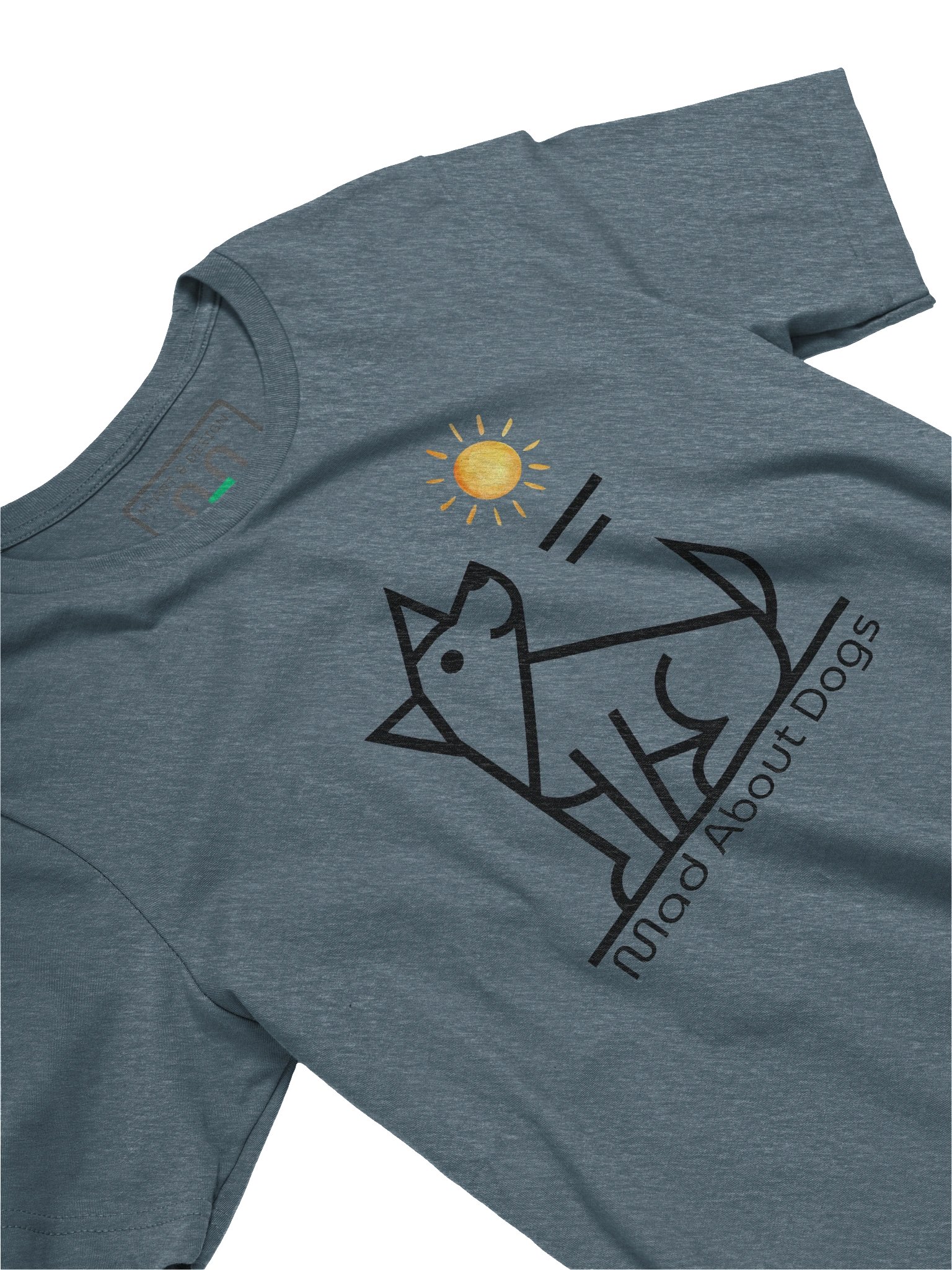 Mad About Dogs – Monochrome Geometric Tee - M-Art & Design product image (3)