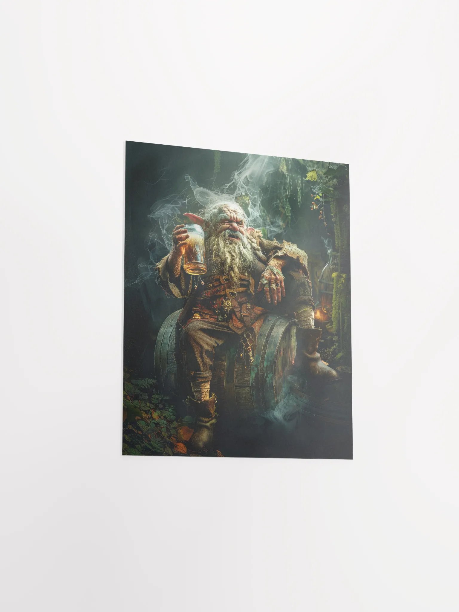 Elder elf drinking a beer - Poster product image (14)