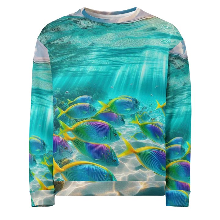 Serenity Seas All-Over Print Sweatshirt | AI Design product image (1)