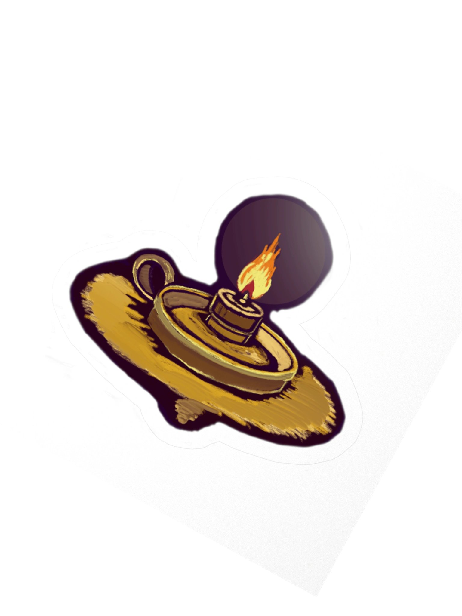 The Lit Candle, Witchy Candle Sticker (3 inch vinyl) product image (2)
