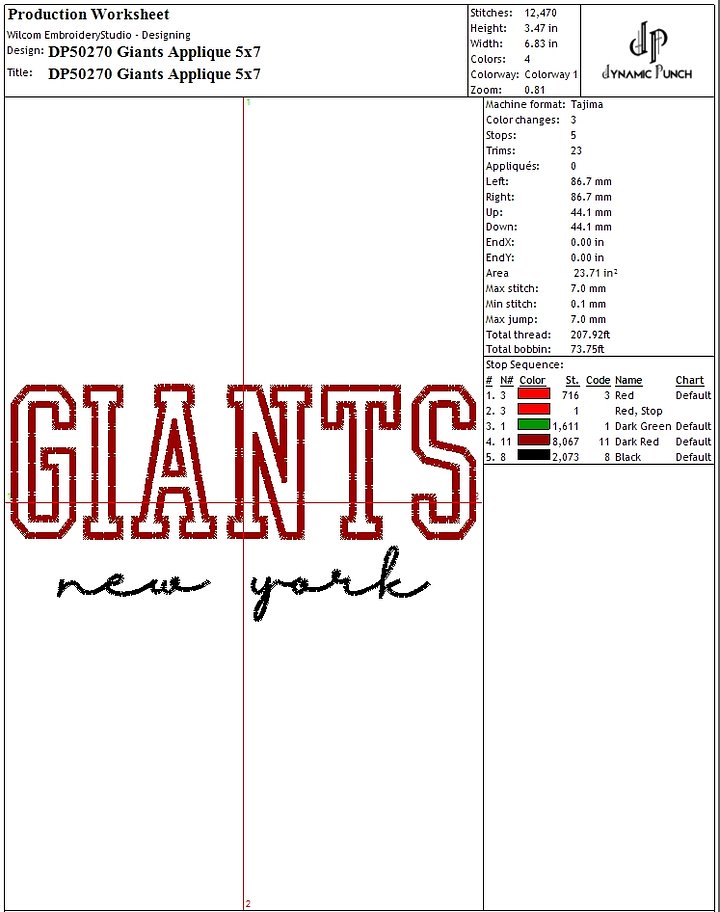 NFL GIANTS APPLIQUE product image (2)