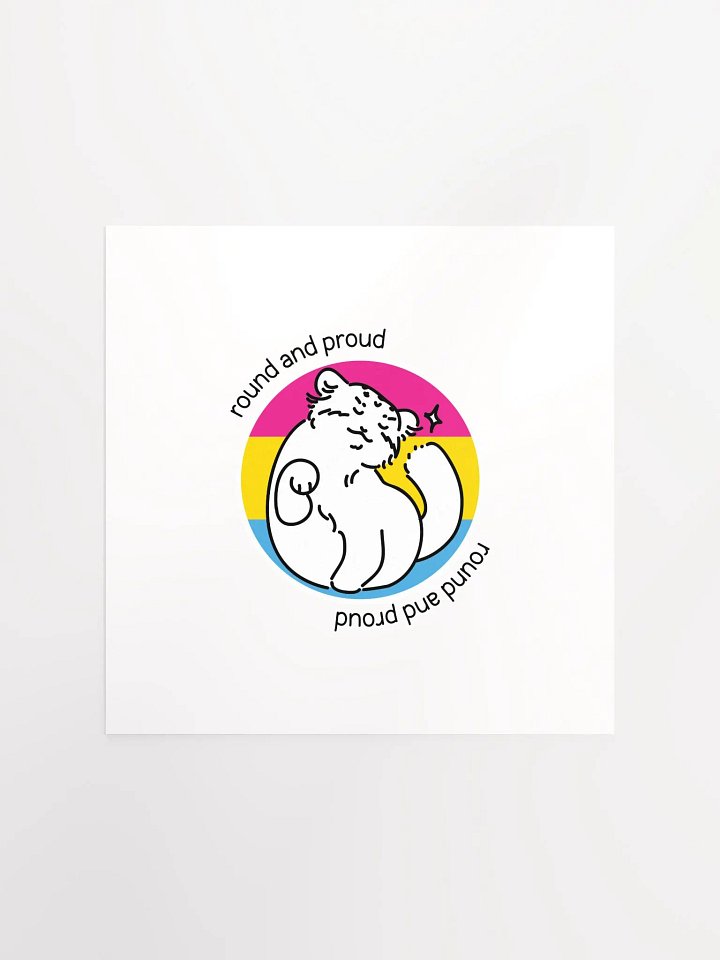 Round and Proud Manul Pansexual Version - Matte Poster product image (1)