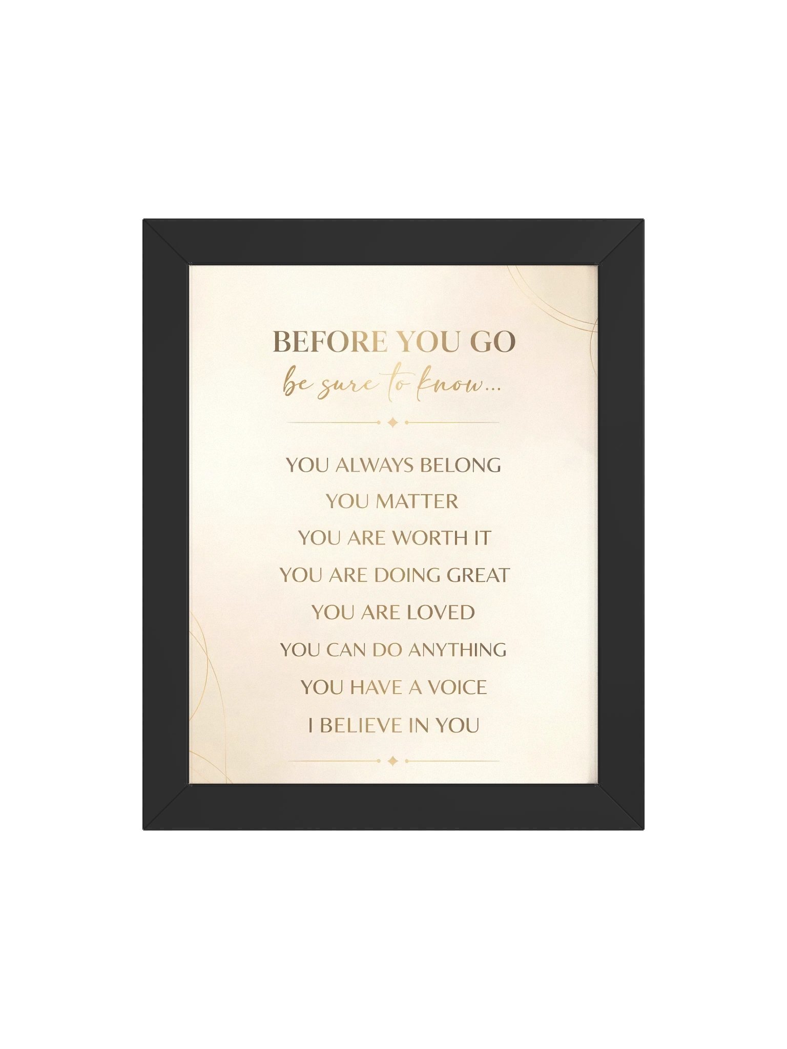 Before You Go – Inspirational Affirmations Wall Art for Confidence, Self-Worth & Positive Mindset product image (47)