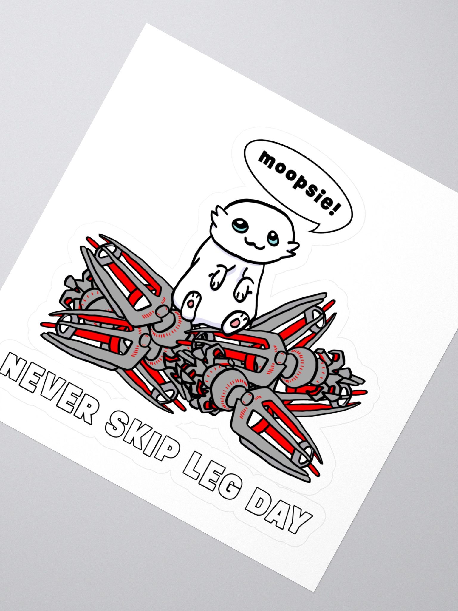 Moopsie Never Skips Leg Day - Sticker product image (2)