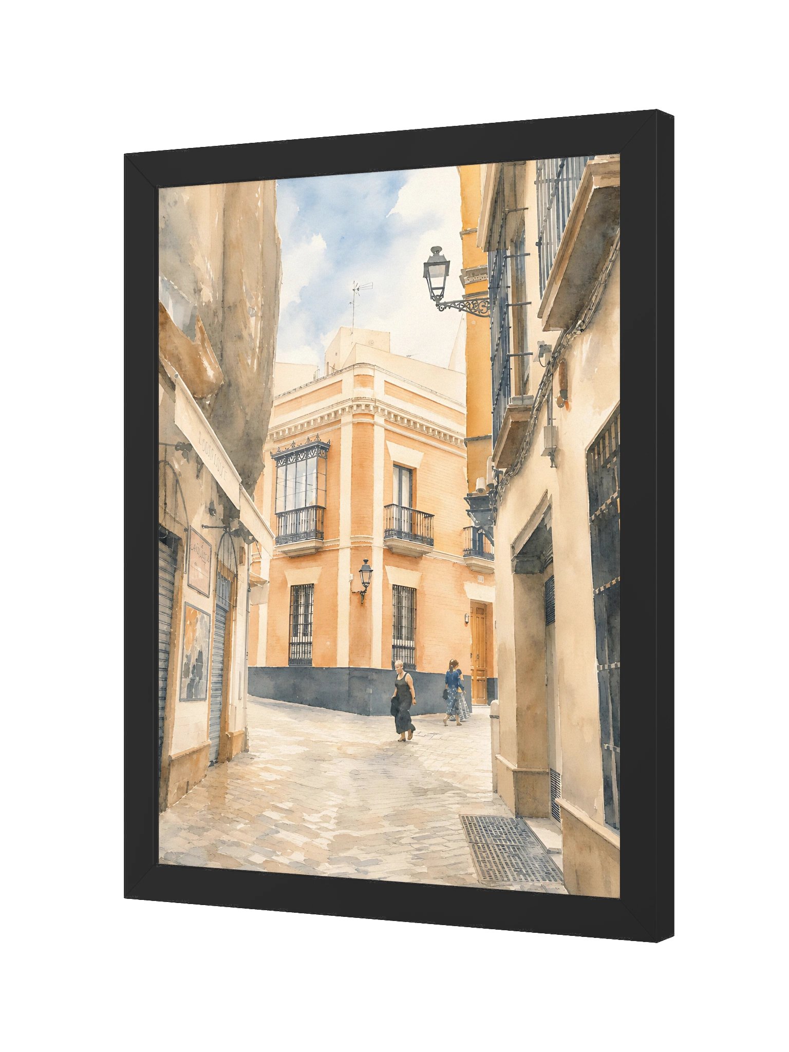 Sunlit Seville Wall art, European Alley Framed Postert product image (3)