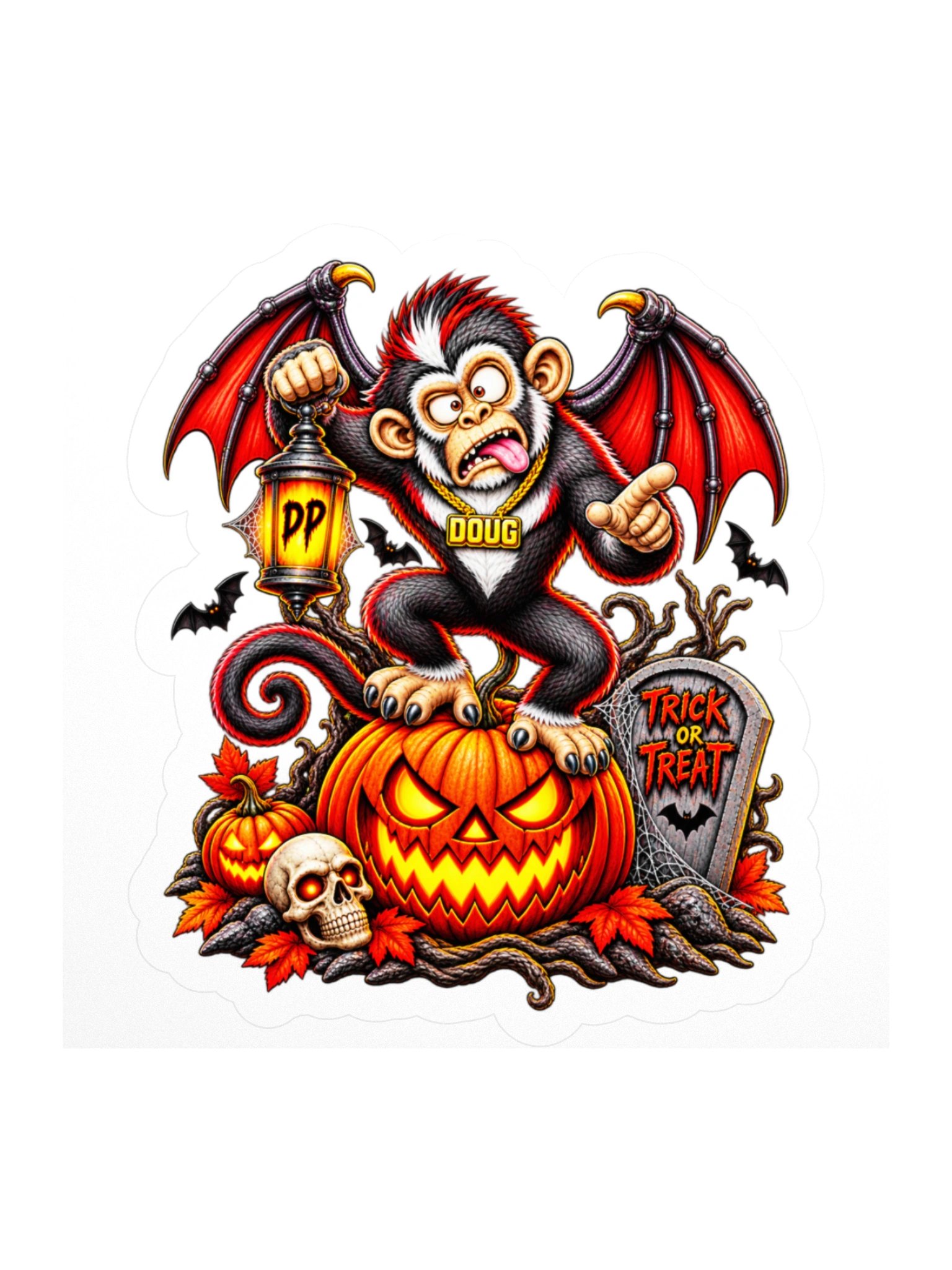 Doug trick or Treat 3" x 3" sticker product image (1)
