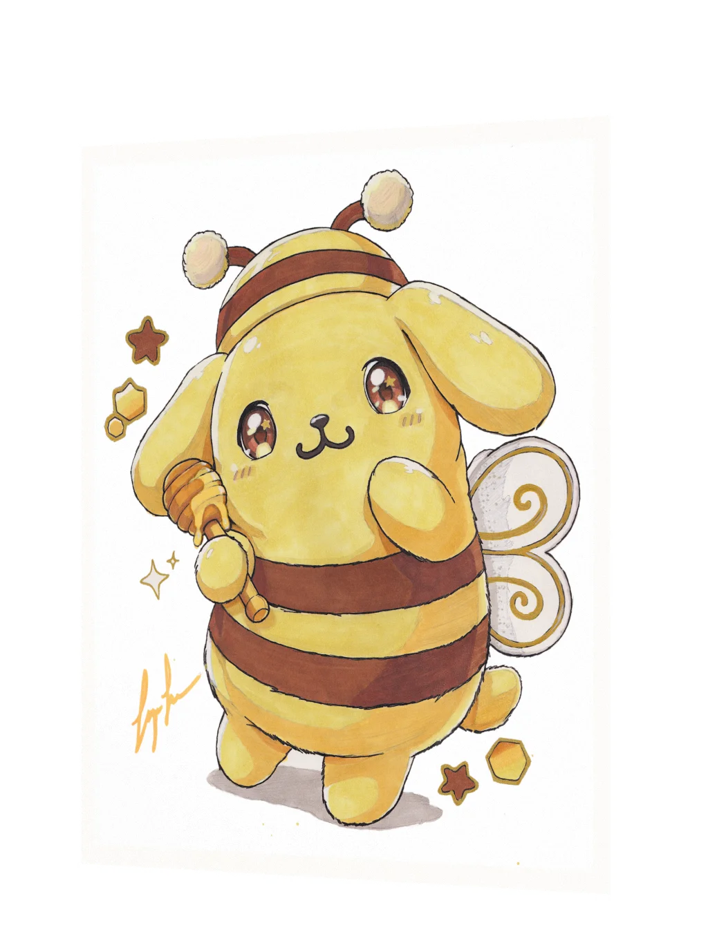 Puppy Bee Art Print product image (2)