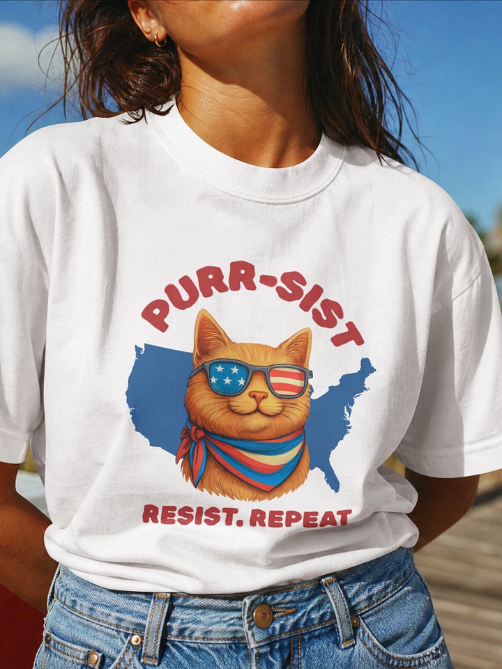 Purr-sist. Resist. Repeat. Tee product image (1)