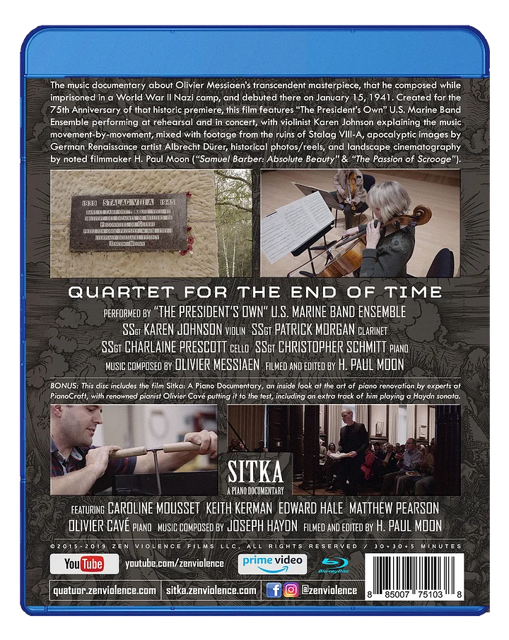 Quartet for the End of Time (w/bonus film Sitka: A Piano Documentary) product image (2)