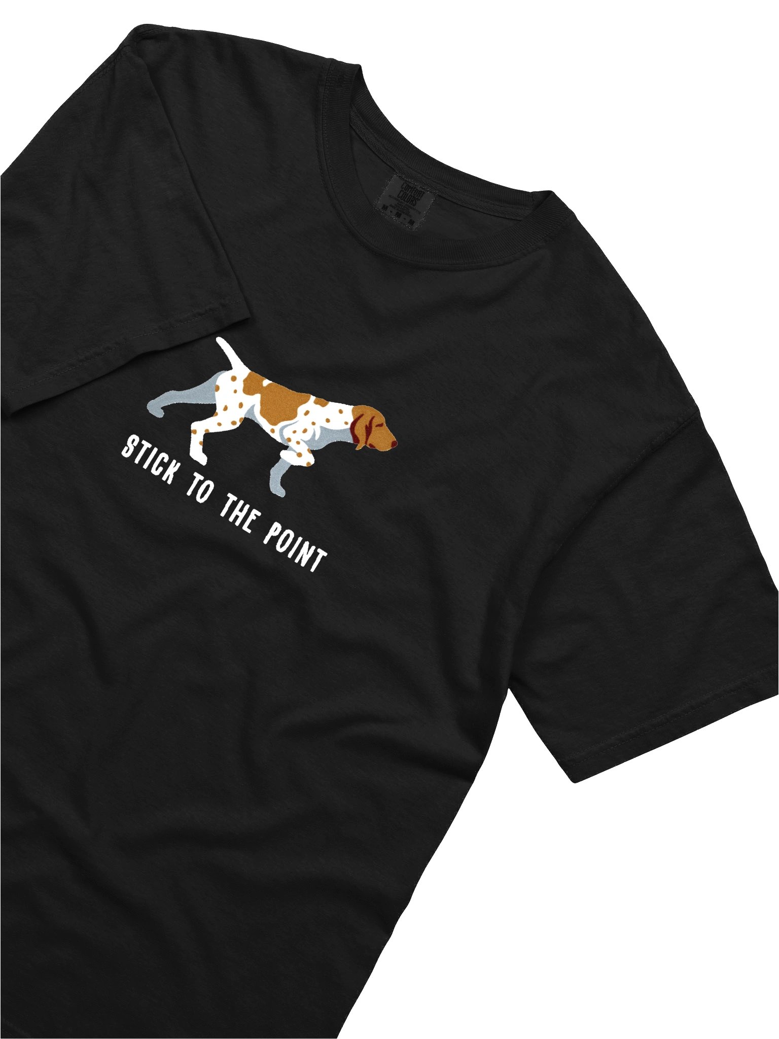 Stick to the Point T-Shirt(Embroidered) of a Bracco Italiano(Tan & White) product image (8)
