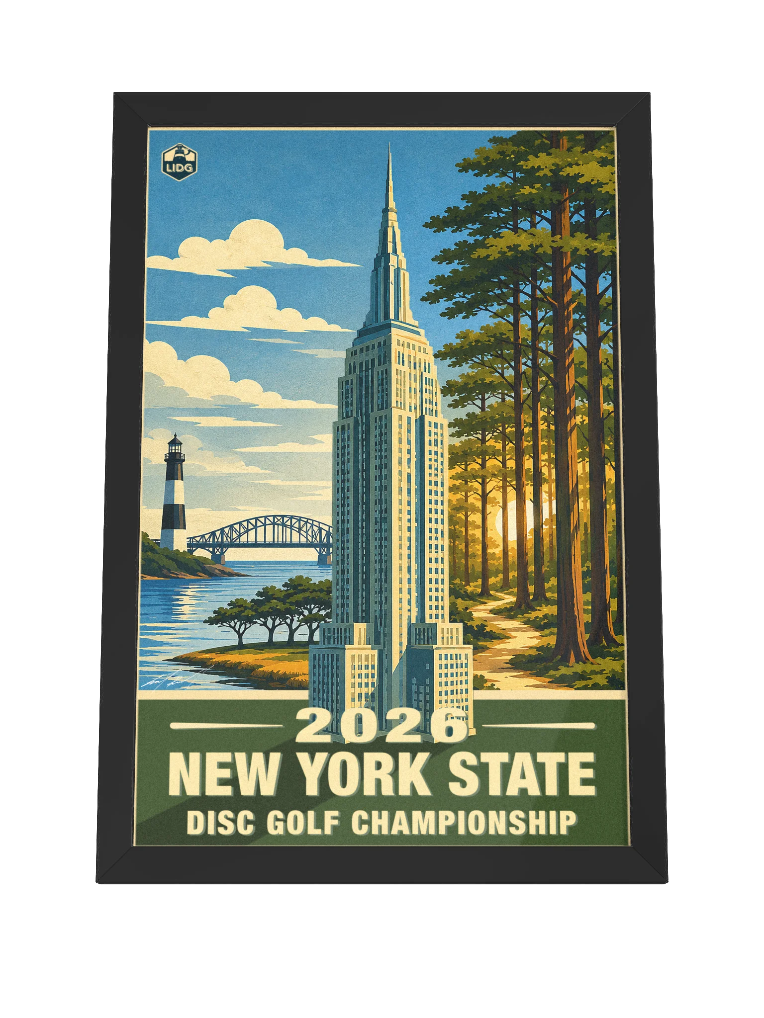 New York State Disc Golf Championship – Framed Poster product image (5)