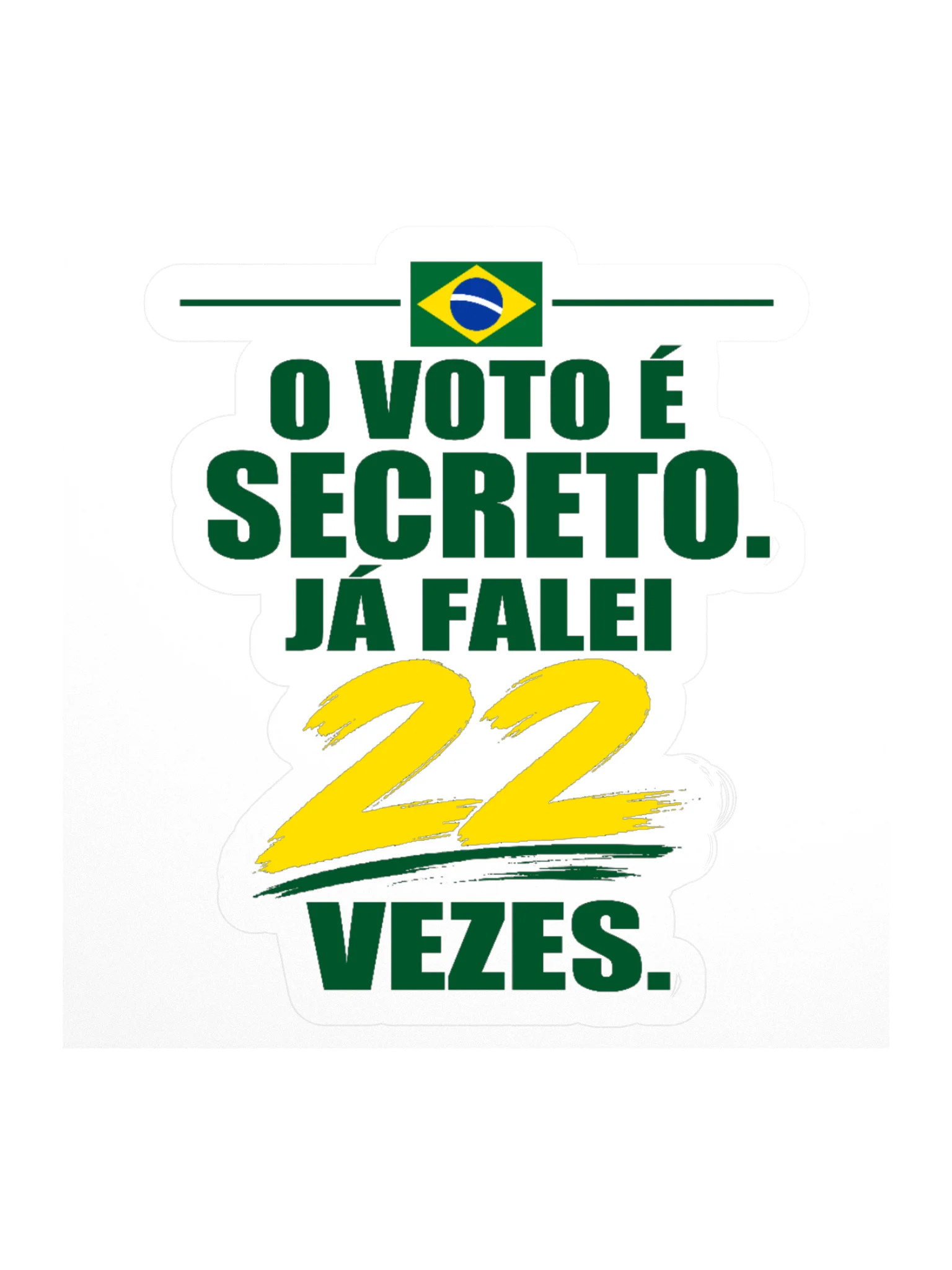 O Voto é Secreto Sticker | Adesivo product image (1)