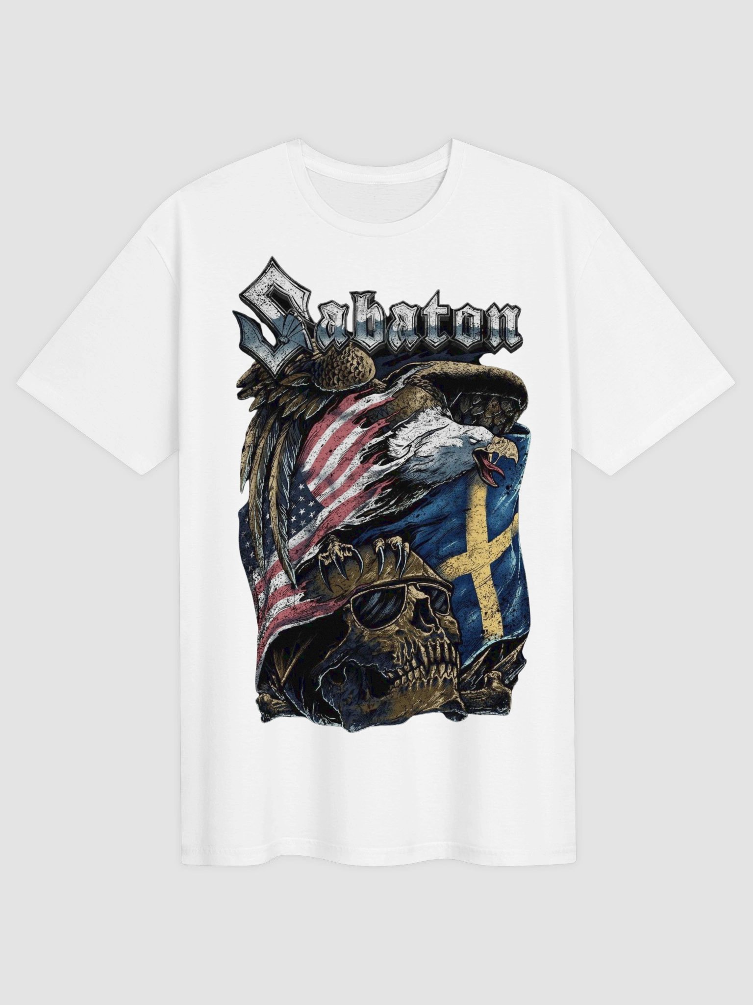 Sabaton Battlefield Eagle T-Shirt | War History Crest Graphic | Power Metal Military Tribute Tee product image (1)