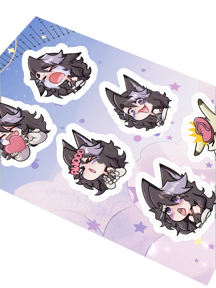 Miss Dusk Kiss Cut Sticker Sheet 01 product image (2)