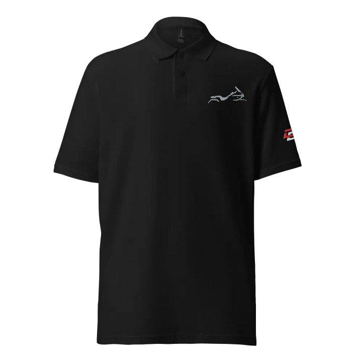 Shadow Bagger Embroidered Polo Shirt in Black product image (1)