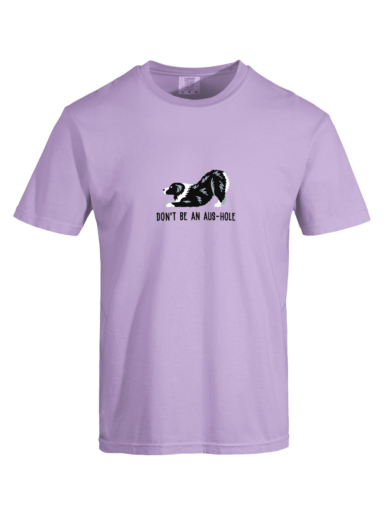 Don't Be an Aus-Hole T-Shirt(Embroidered) of an Australian Shepherd(Black & White) product image (10)
