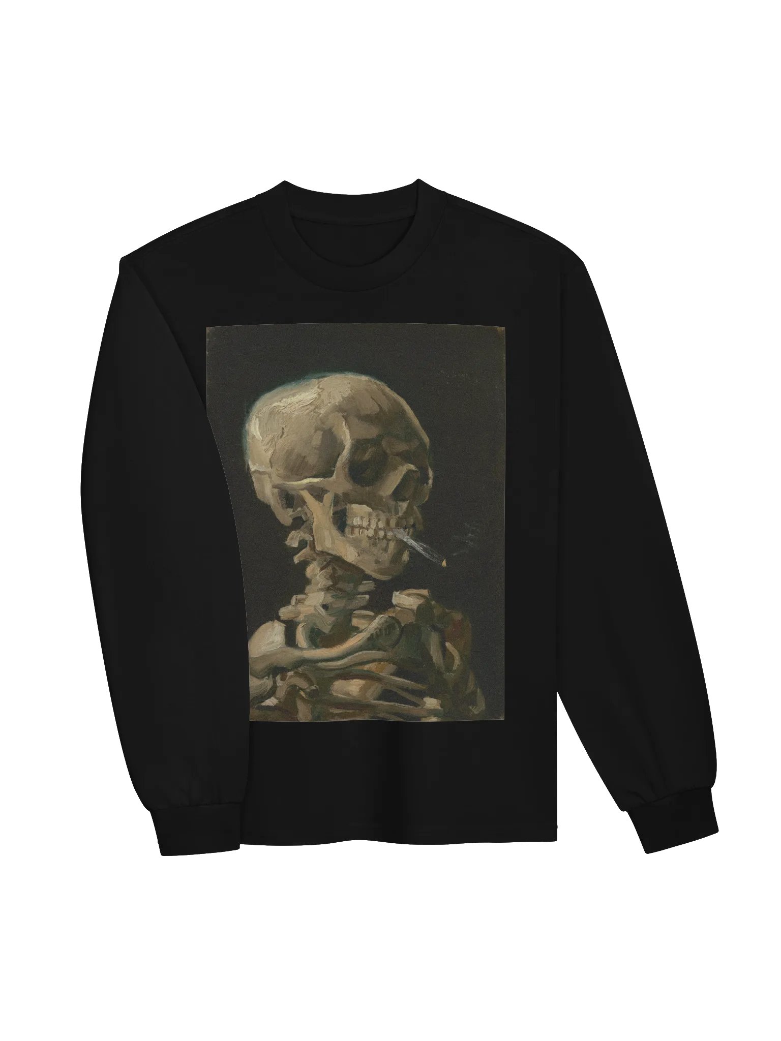 Head of a Skeleton with a Burning Cigarette - Long Sleeve product image (13)