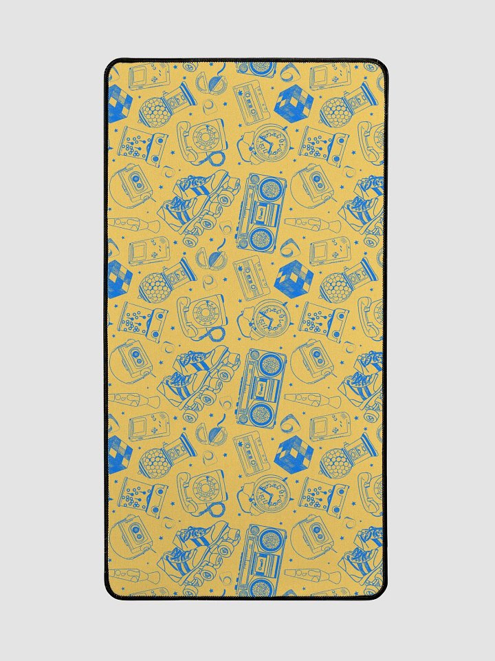 80's Nostalgia Retro Blueprint Desk Mat 15.5 in x 31.5 in product image (2)