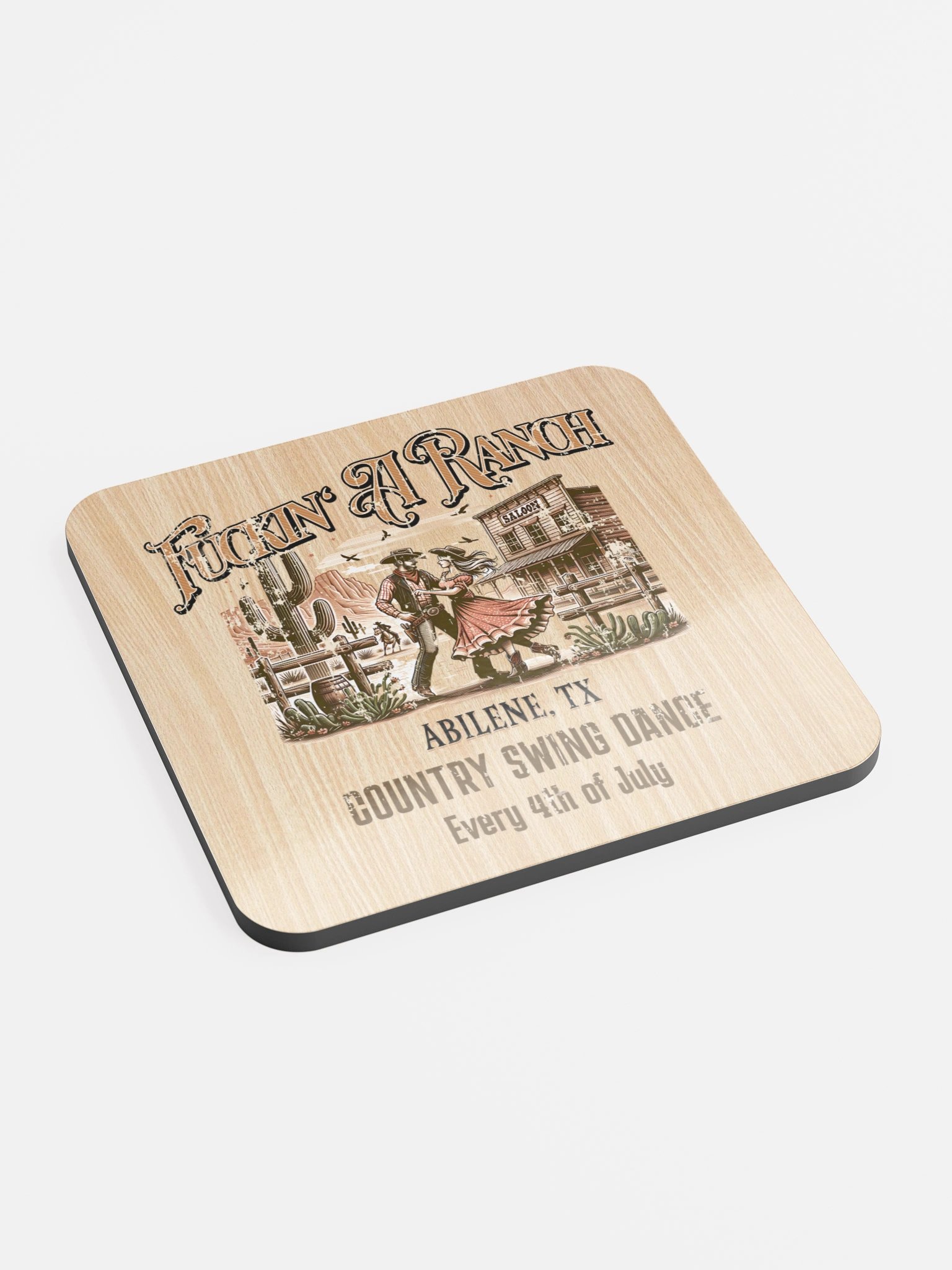 Fuckin' A Ranch Dance Beverage Coaster product image (2)