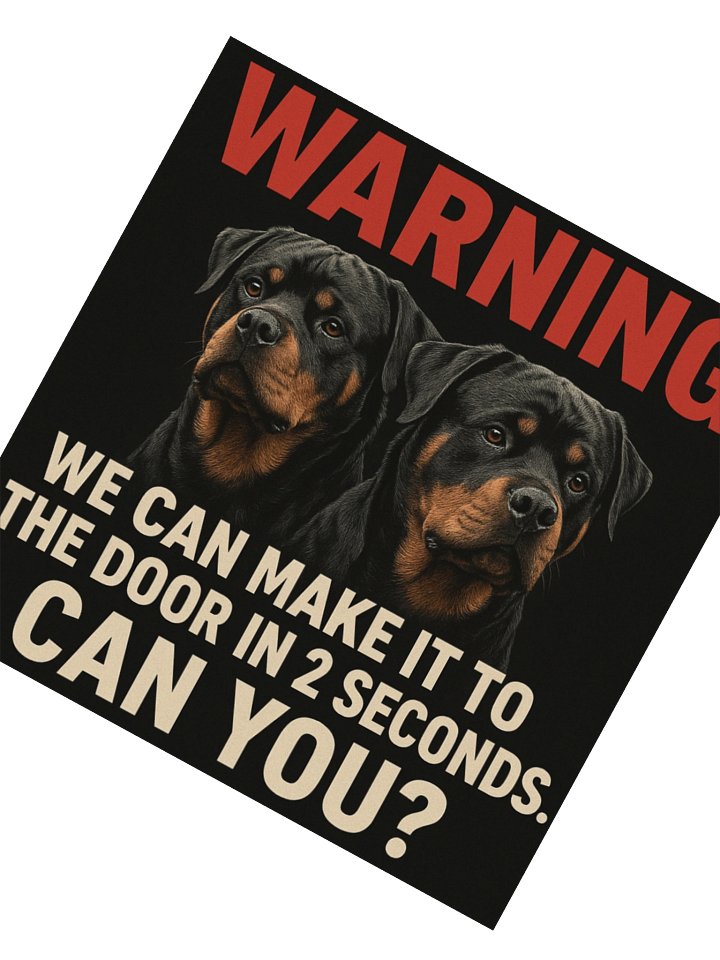 Warning: Rottweiler Security System Sticker product image (5)