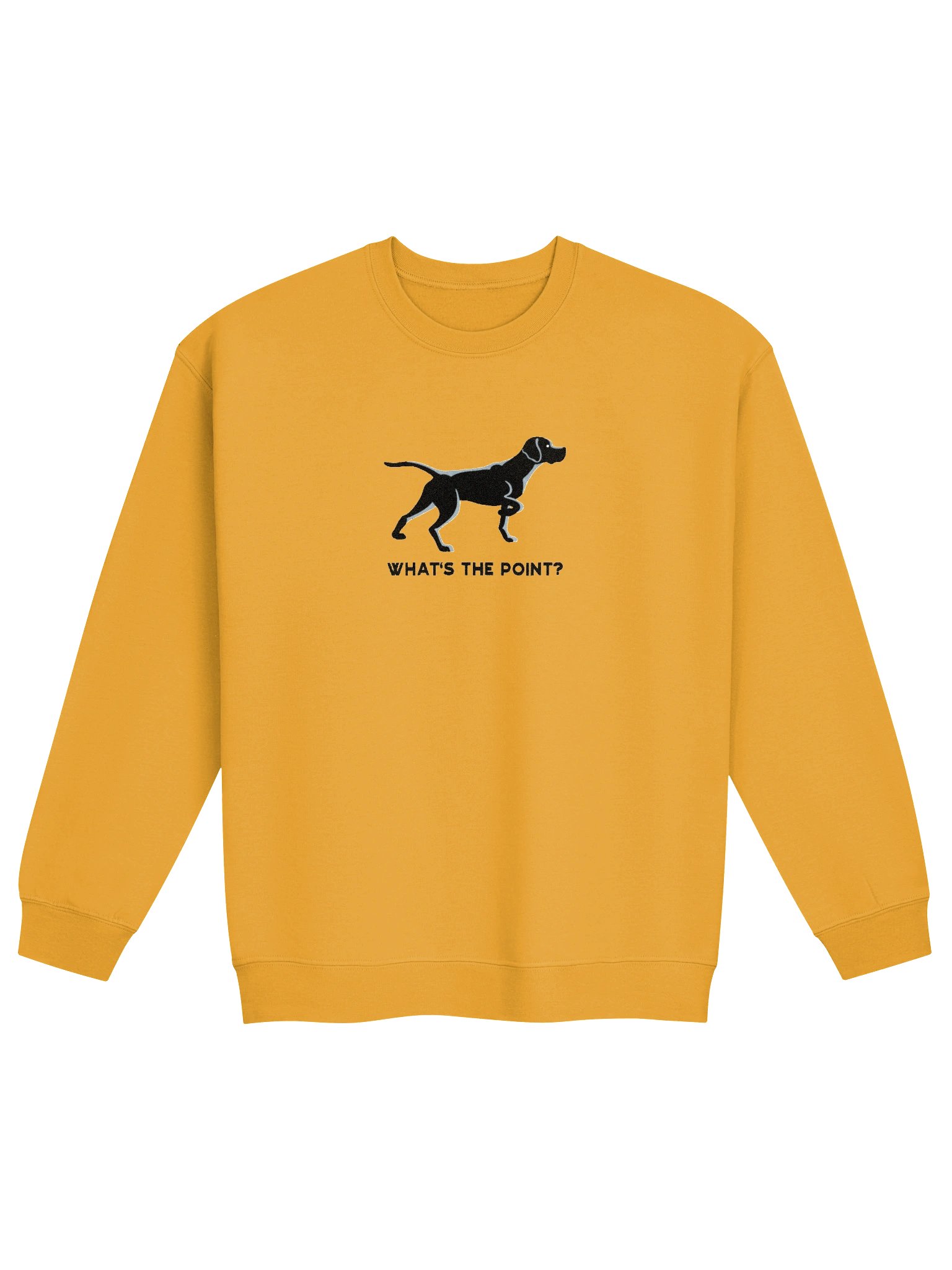 What's the Point? Sweatshirt (Embroidered) of an English Pointer (Black) product image (4)
