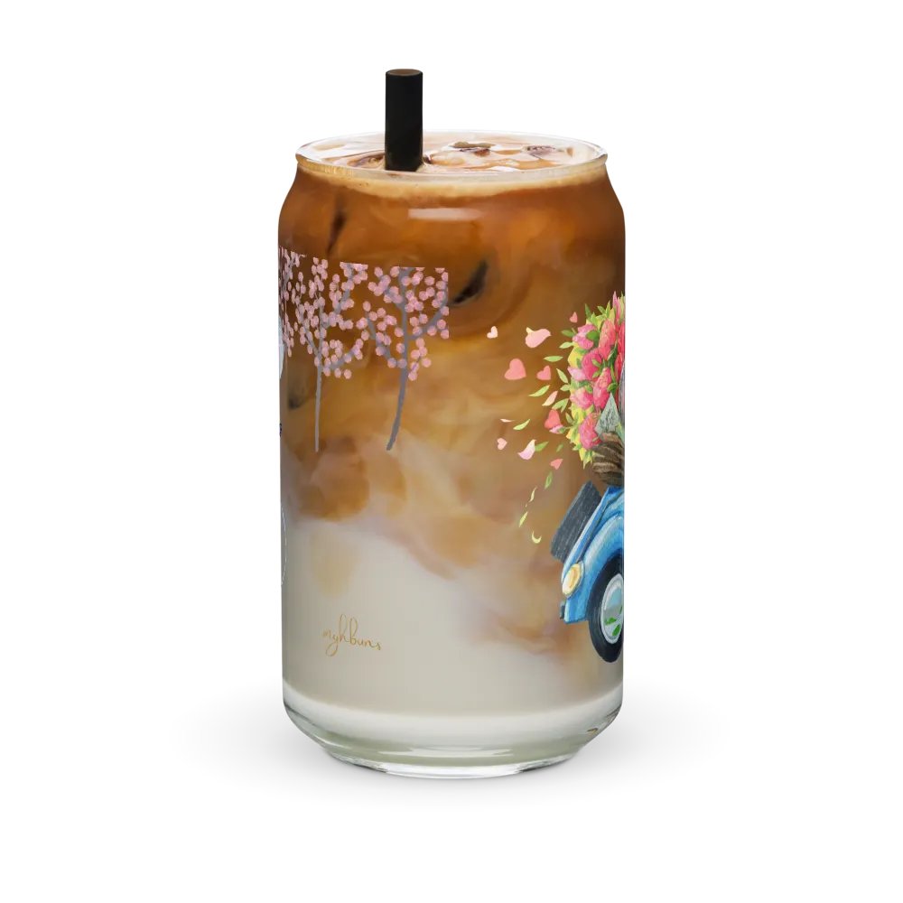Four Seasons of Love: Love In Full Bloom Can-Shaped Glass | Romantic Spring Drinkware product image (11)