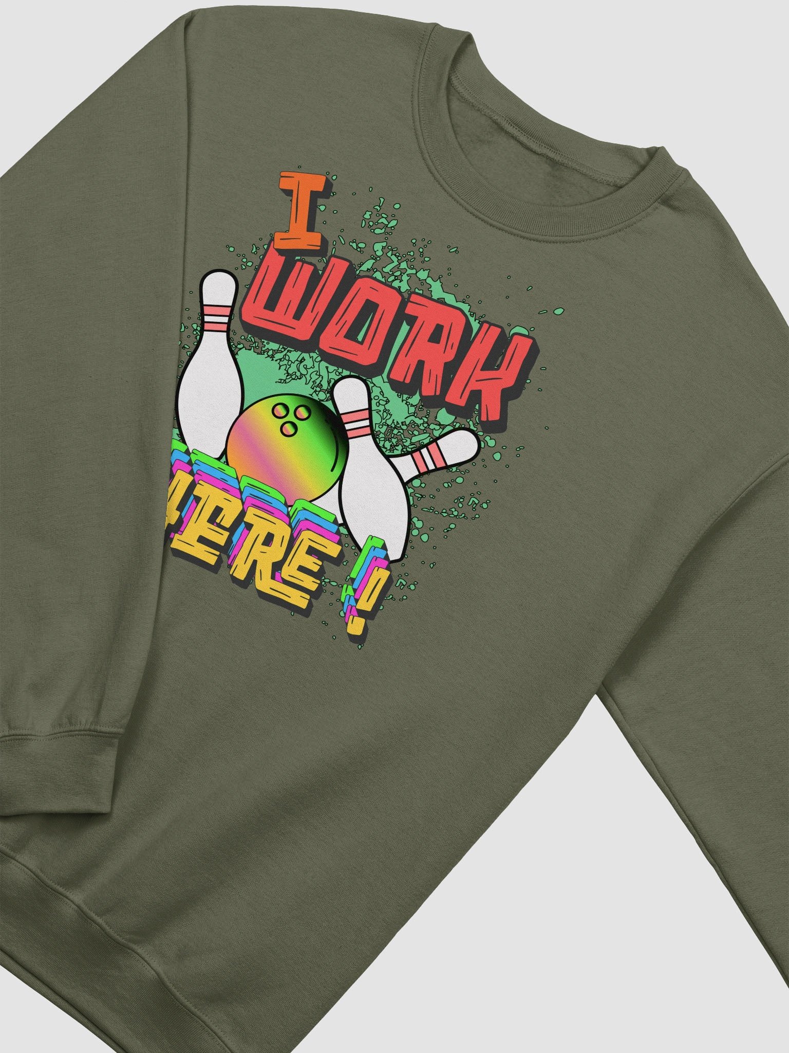 I Work Here Bowling Statement Crewneck product image (14)