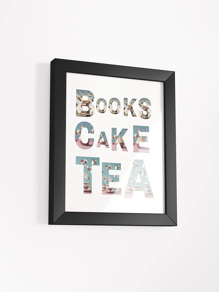 Books Cake Tea Framed Poster Print product image (52)
