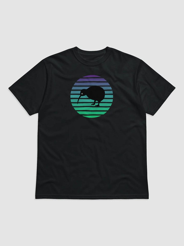 Retro Aqua Blue Sunset and Kiwi Bird product image (1)