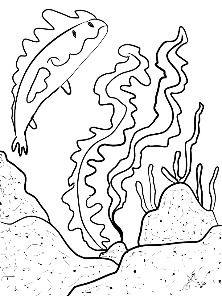 TSStechangel's World - Dunnofish Coloring Page product image (1)