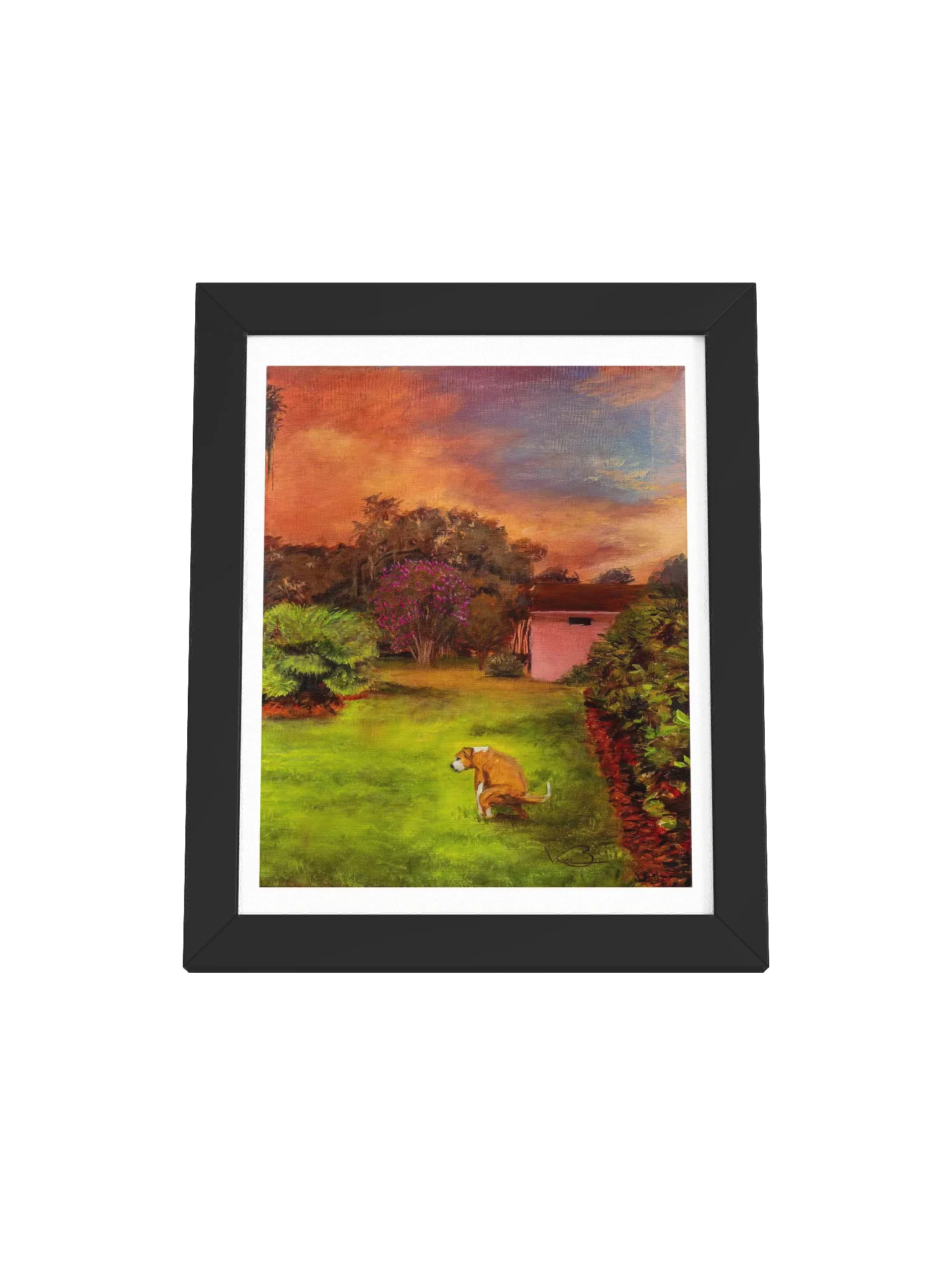 A Not So Private Sunset (Oil Painting) | Framed Matte Print product image (3)