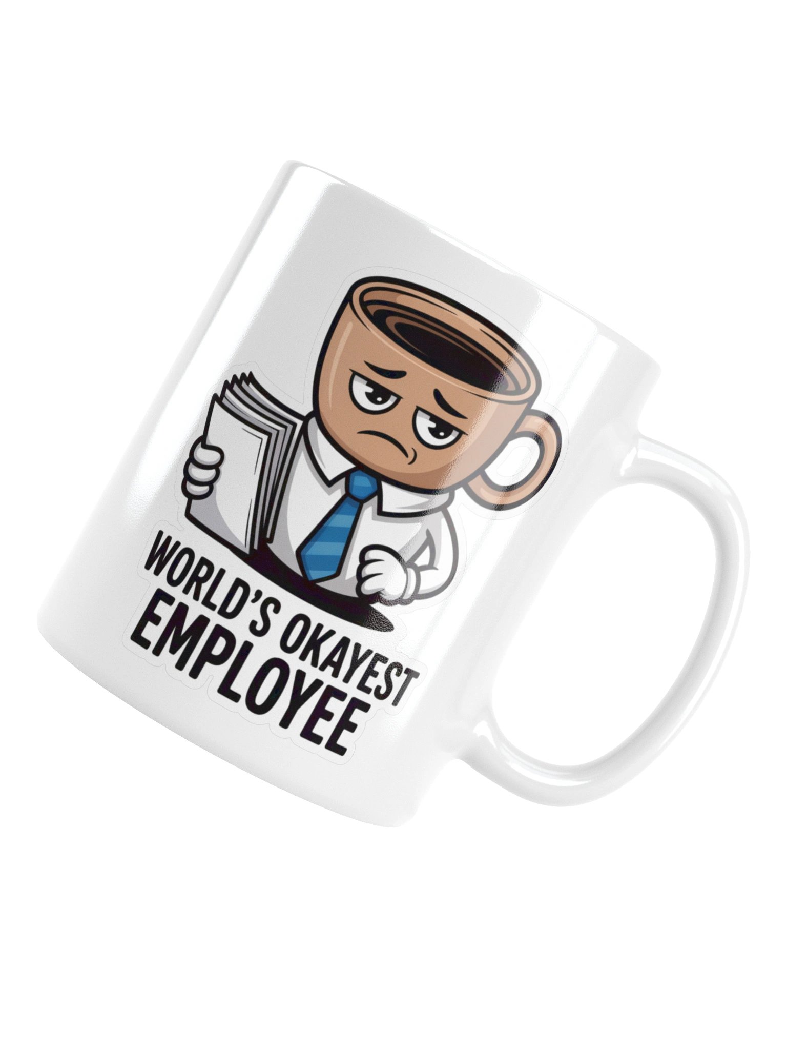 World’s Okayest Employee Funny Coffee Mug – Office Humor for Men product image (6)