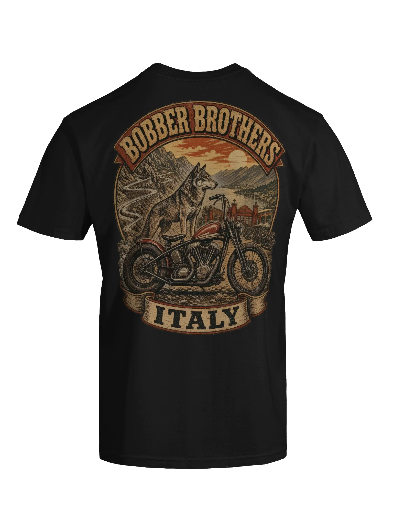 Italy motorcycle t-shirt design by Bobber Brothers