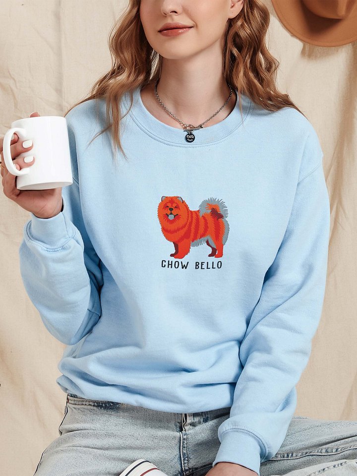 Chow Bello Sweatshirt(Embroidered) of a Chow Chow(Red) product image (2)