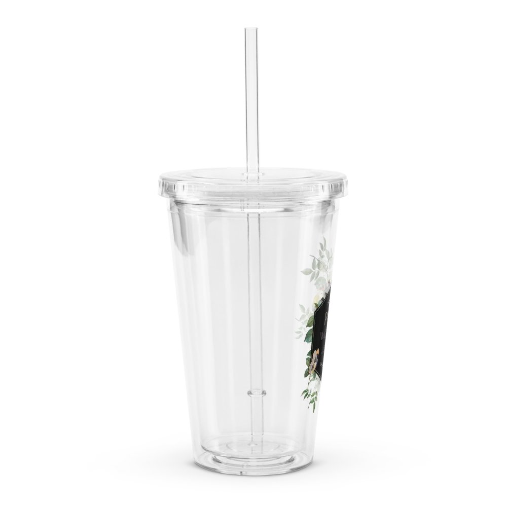 "Pure Worship" 2025 Convention of Jehovah's Witnesses | Botanical Double Wall Clear Plastic Tumbler product image (3)