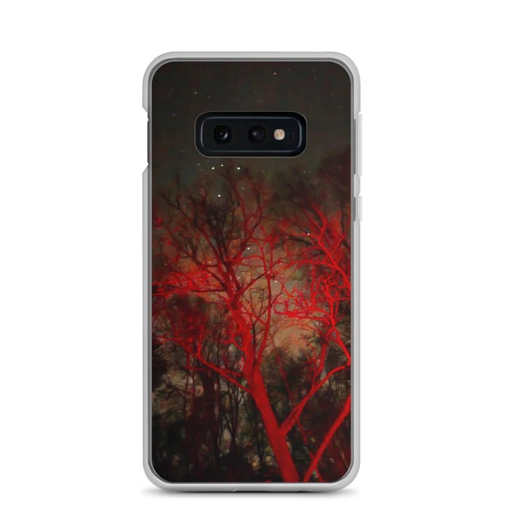 Night Sky Red Forest Clear Samsung® Case product image (1)