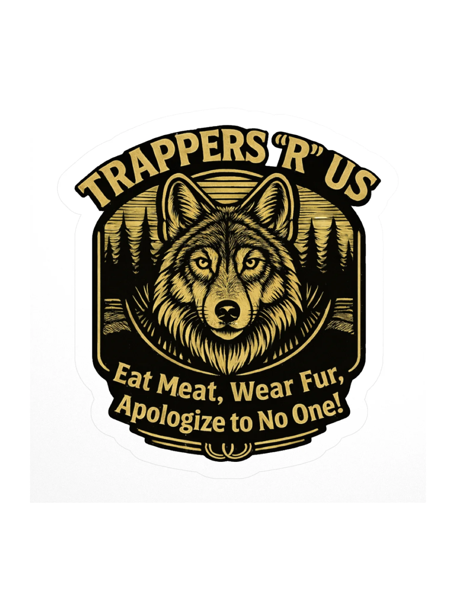 TRUS Eat Meat Coyote Sticker product image (1)