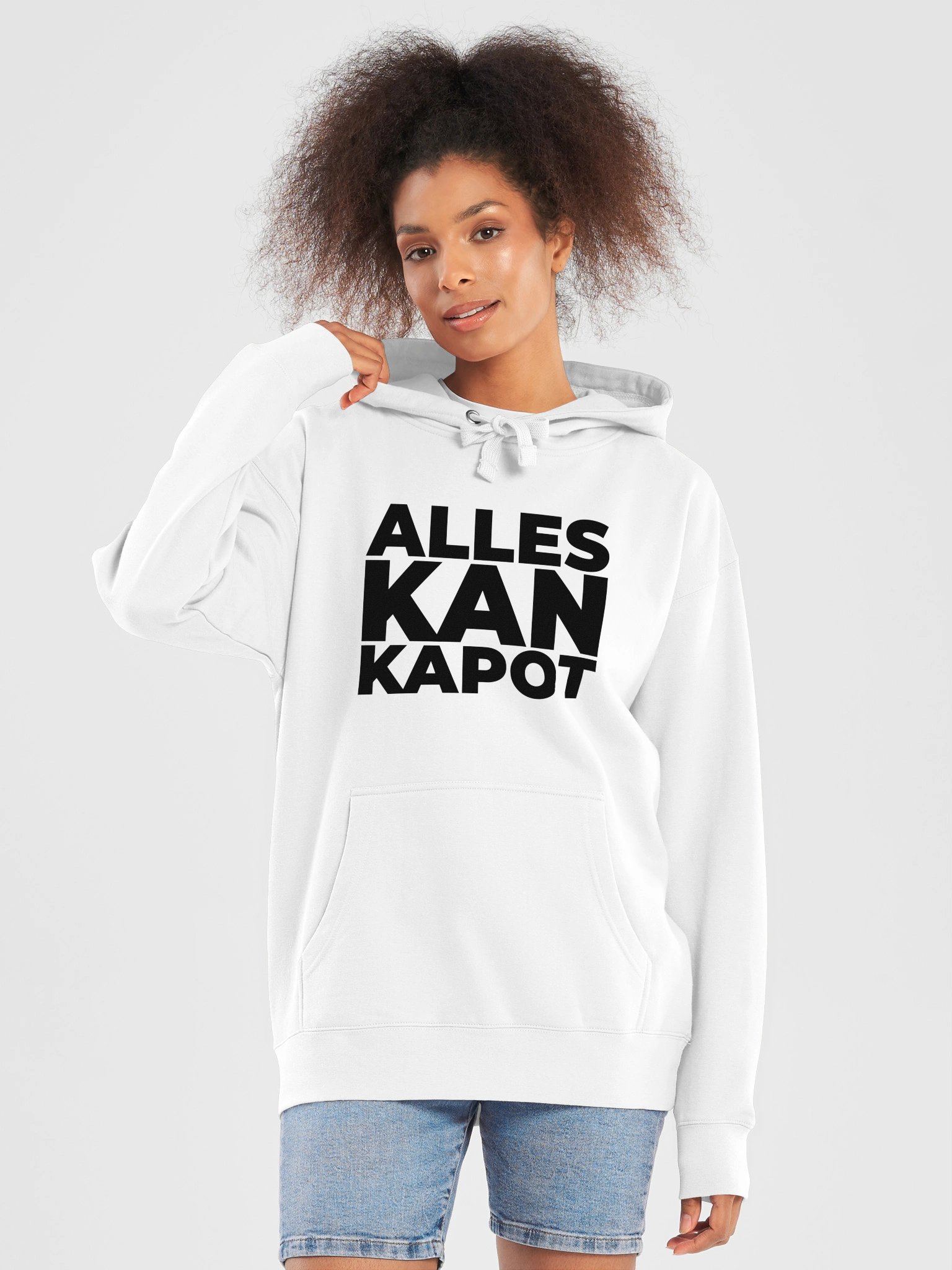 Alles kan kapot Hoodie – Wit product image (2)