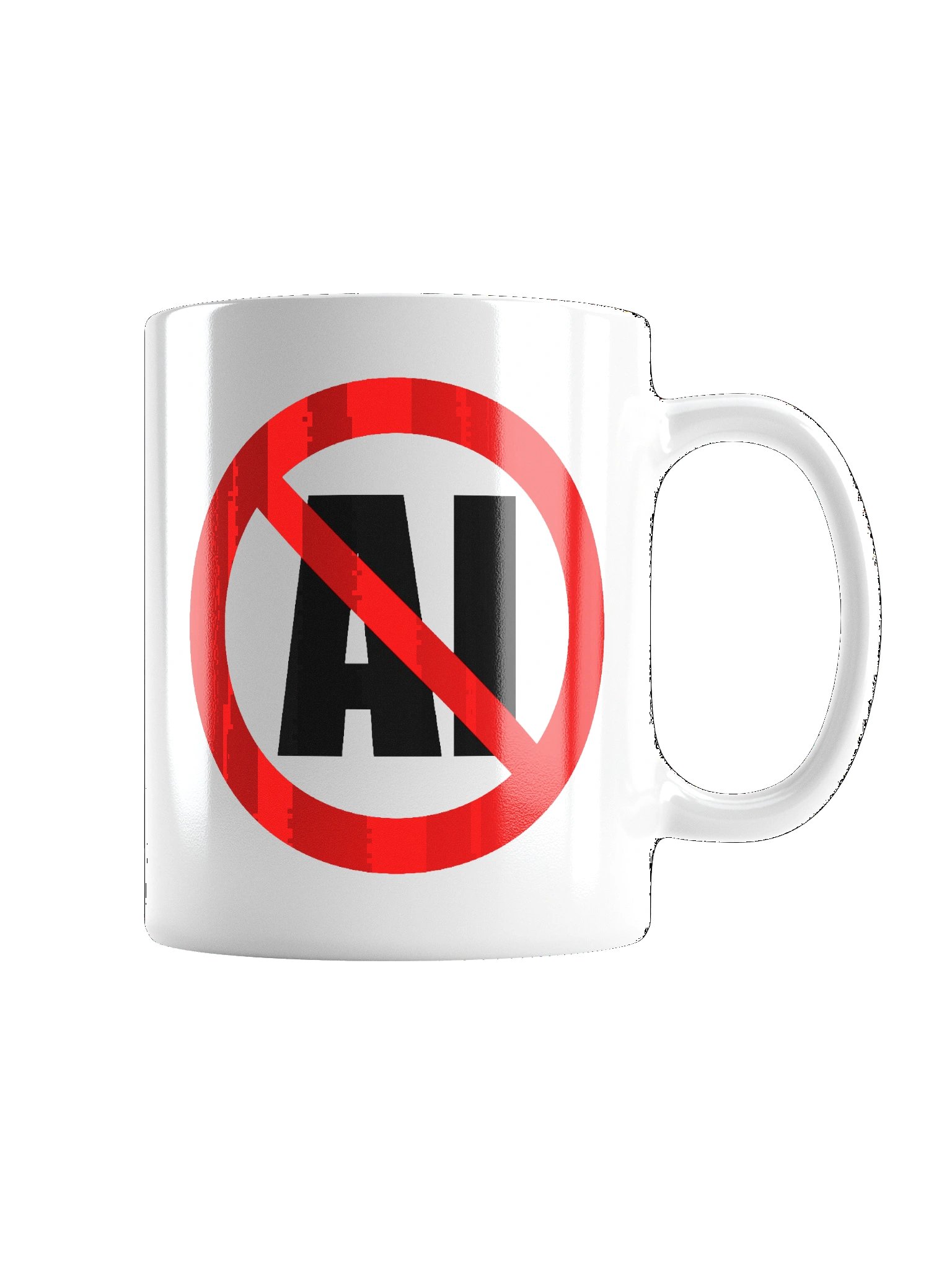 No AI Coffee Mug (white) product image (3)